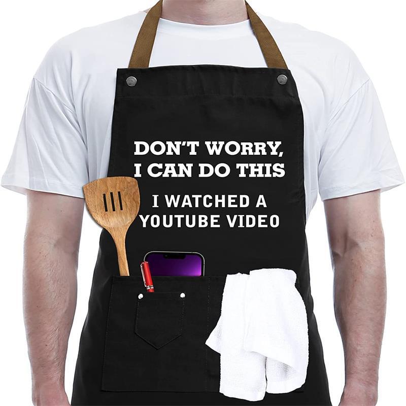 Apron Halter Contrast Color Men's Barbecue Overalls
