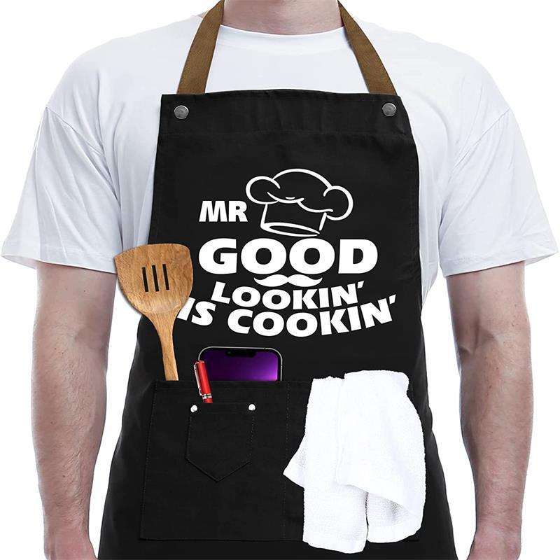 Apron Halter Contrast Color Men's Barbecue Overalls