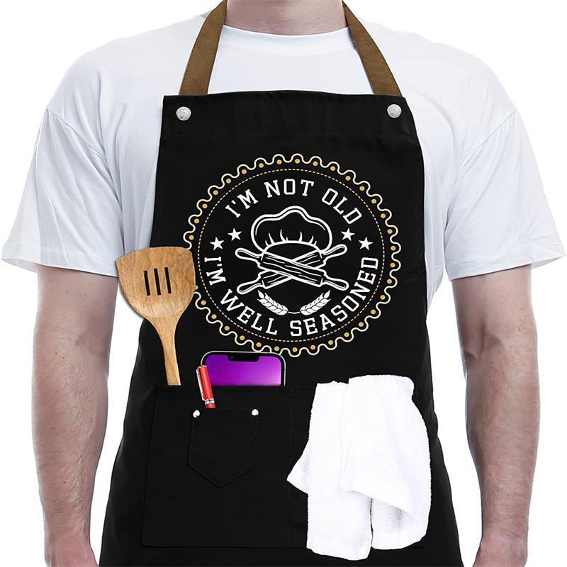 Apron Halter Contrast Color Men's Barbecue Overalls